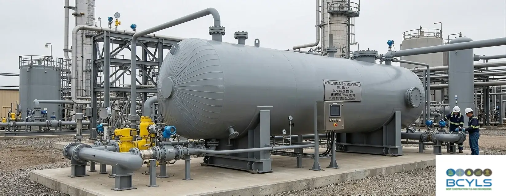 HORIZONTAL SURGE TANK VESSEL